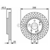 Bosch Fren Diski Ön [5D 288Mm] W202 W203 C203 W210 R170 95 M 111.